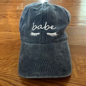 “babe” ball cap - jean colored